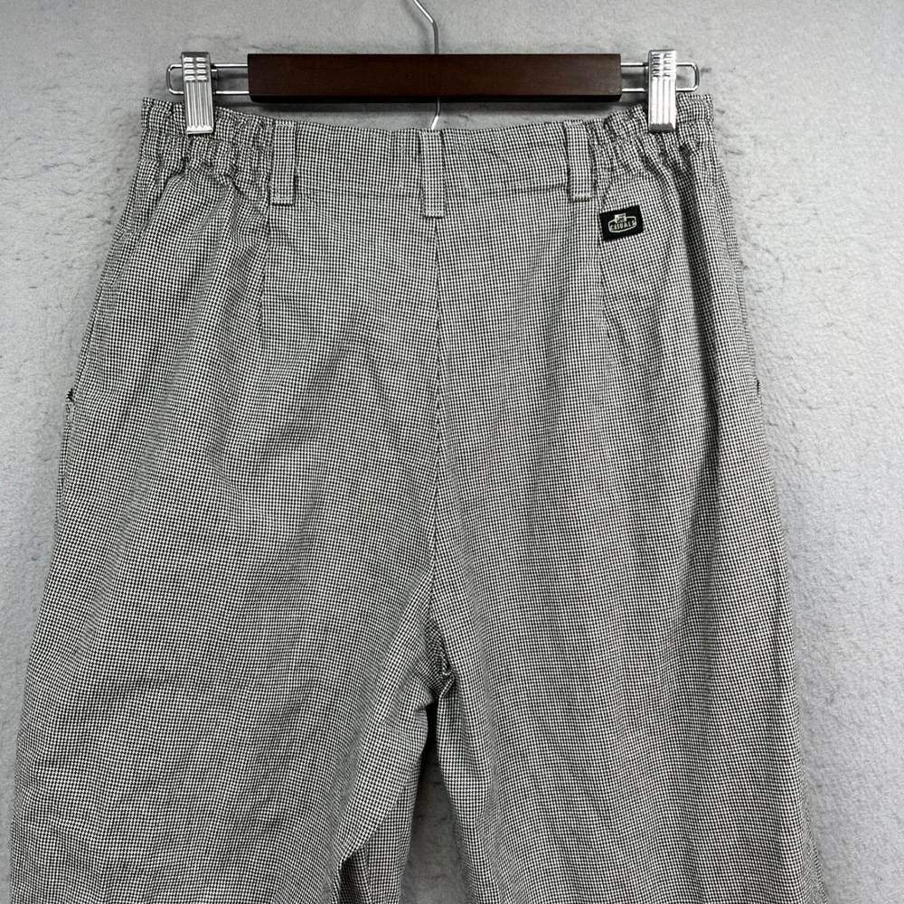 Lee Casuals Pleated Pants Mens 28x30 Black White Houndstooth Acadeimia 90s Retro